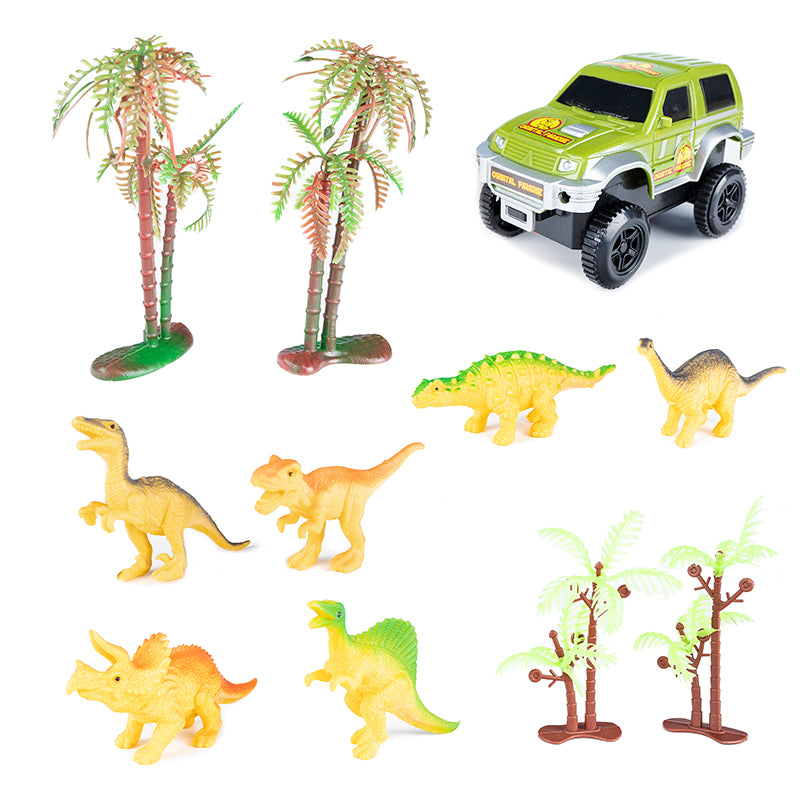 Circuit masinute Dinosaur Park, cu 240 de segmente, pista configurabila de 360cm