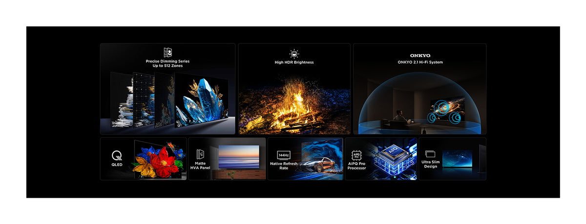 TCL Smart TV QD-MiniLED 55C6K Seria C6K 139cm 4K UHD HDR 
