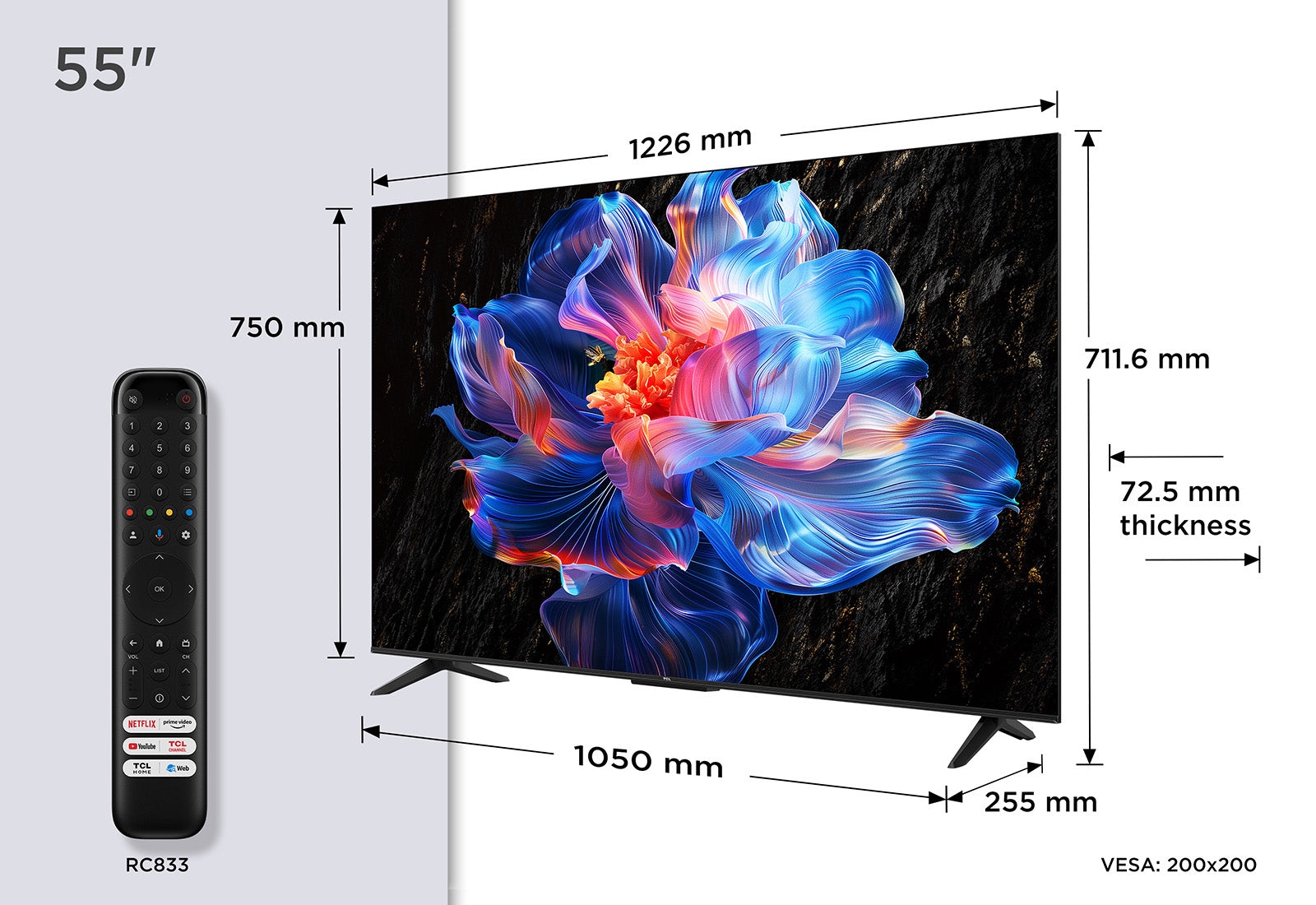 LED TV 4K 55(139 cm) TCL 55V6C "55V6C"