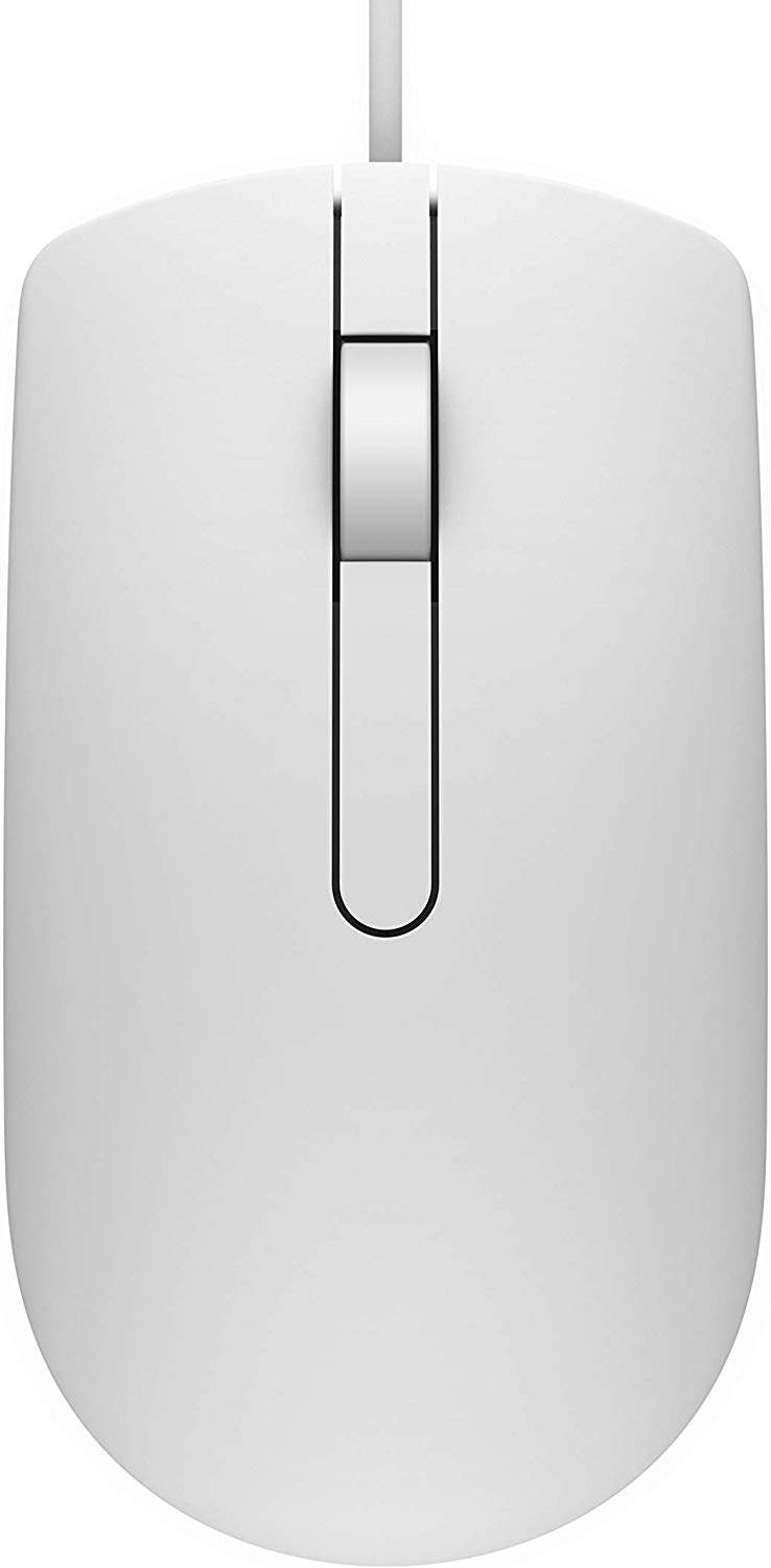 MOUSE DELL, PC sau NB, cu fir, USB, optic, 1000 dpi, butoane/scroll 3/1, MS116, alb,"570-AAIP"