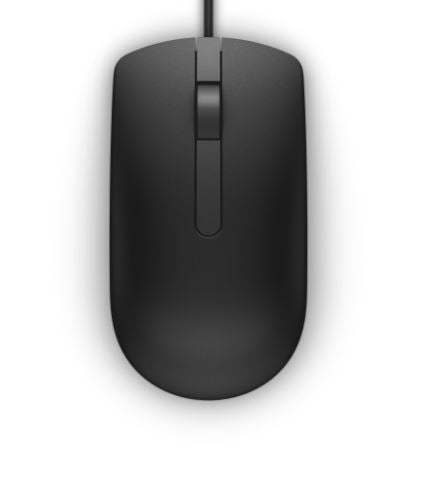 MOUSE DELL, "MS116", PC sau NB, cu fir, USB, optic, 1000 dpi, butoane/scroll 3/1, , negru, "570-AAIR-05"