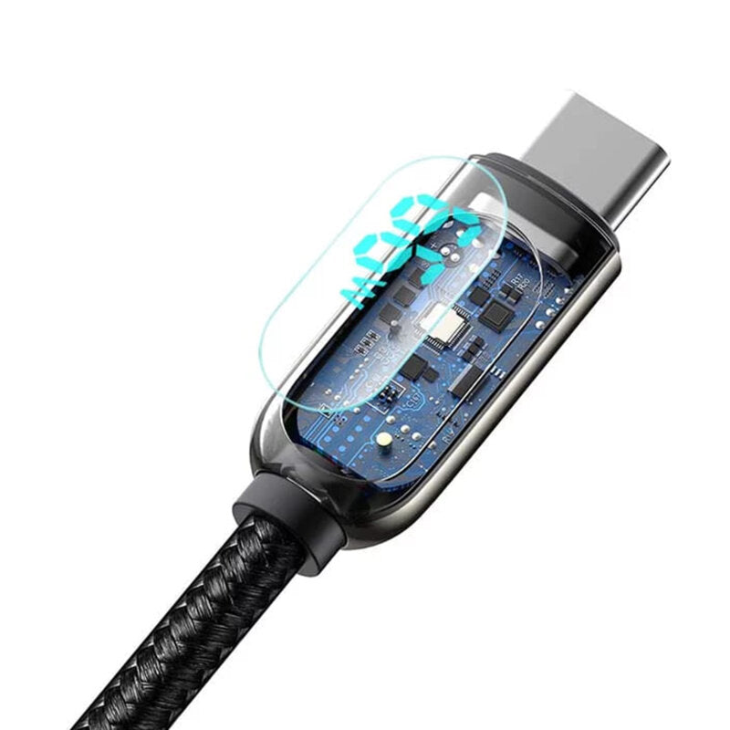 CABLU alimentare si date Baseus, Dynamic Fast Charging Data Cable pt. smartphone, USB (T) la USB Type-C (T), 66W, braided, 2m, negru, "CASX020101" (include TV 0.18lei) - 6932172600587