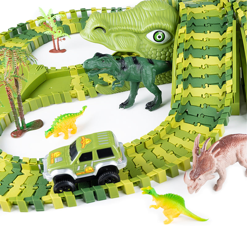 Circuit masinute Dinosaur Park, cu 240 de segmente, pista configurabila de 360cm