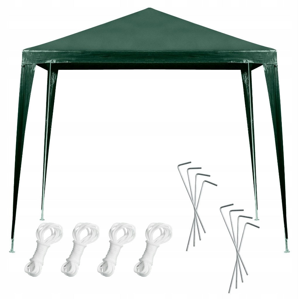 Cort pavilion de gradina, 250x250 cm, impermeabil cu rezistenta UV, verde