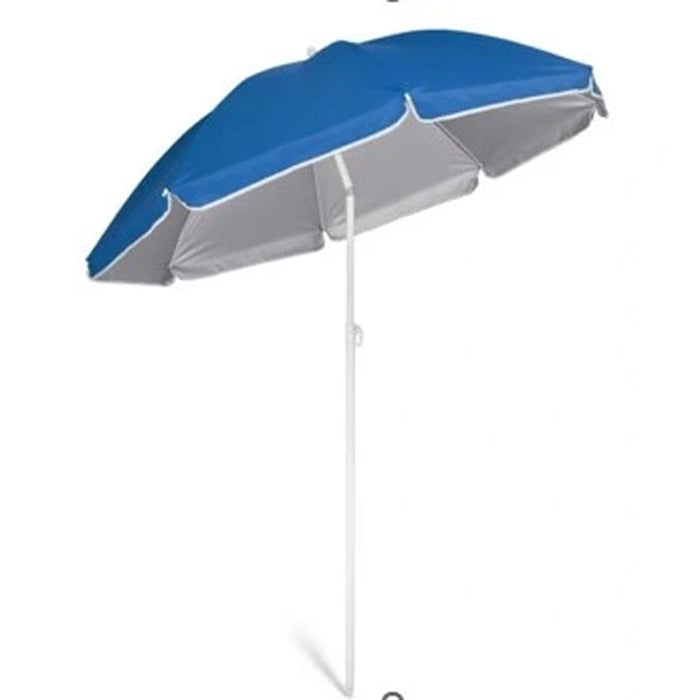 Umbrela de plaja pliabila cu protectie UV si inaltime reglabila, diametru 150 cm, albastru - BazarOltenia