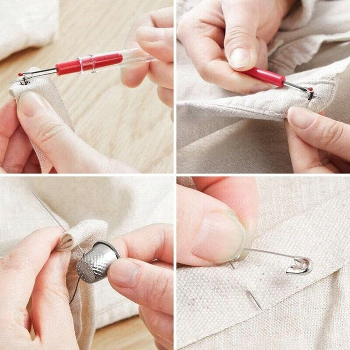 Set articole de cusut cu geanta de depozitare, 100 piese