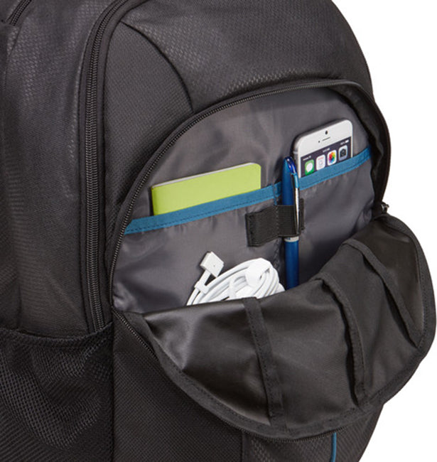 RUCSAC CASE LOGIC, pt. notebook de max. 17.3 inch, 2 compartimente, buzunar frontal | buzunar lateral x 2 | buzunar dorsal, waterproof, poliester, negru, 3203405 "PREV-217 BLACK/MIDNIGHT" 45504690