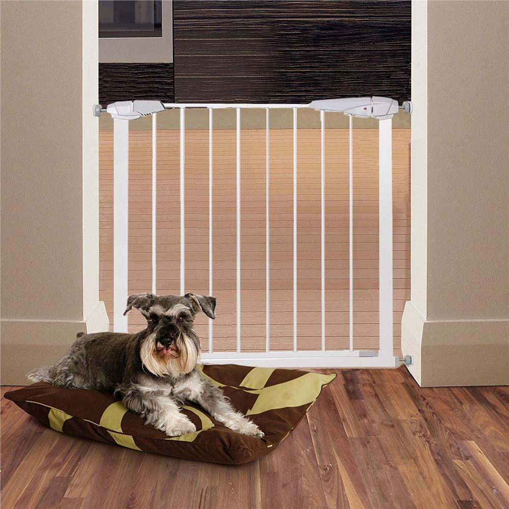 Poarta de siguranta Safety Gate pentru scari, ajustabila 104-113 cm, din otel, alba