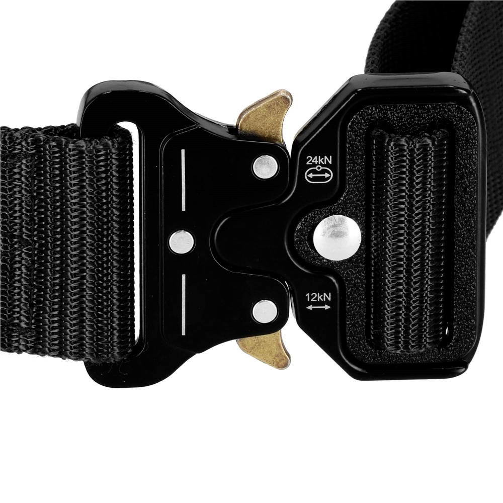 Curea centura Tactical Combat pentru barbati 3.5 x 125 cm, rezistent, negru