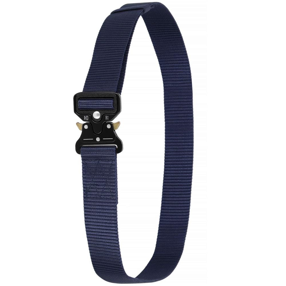 Curea centura Tactical Combat pentru barbati 3.5 x 125 cm, rezistent, albastru inchis
