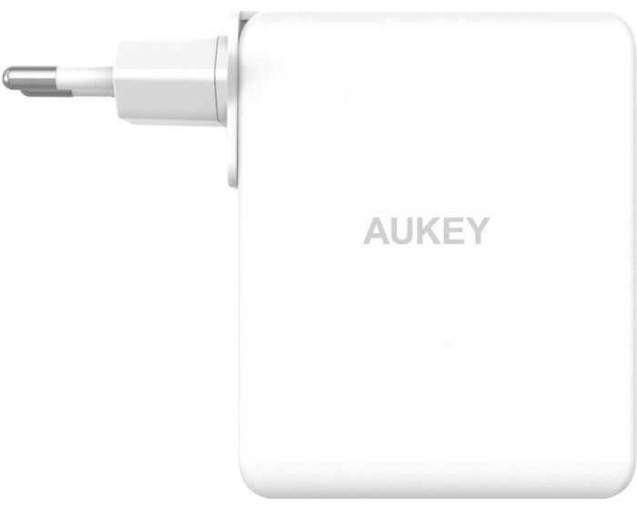 Alimentator retea Aukey, PA-B7O WH, 140W, fast charge, 2 x USB-C, 1 x USB-A, alb, "LLTSEUN1041557" - 689323785797 –
