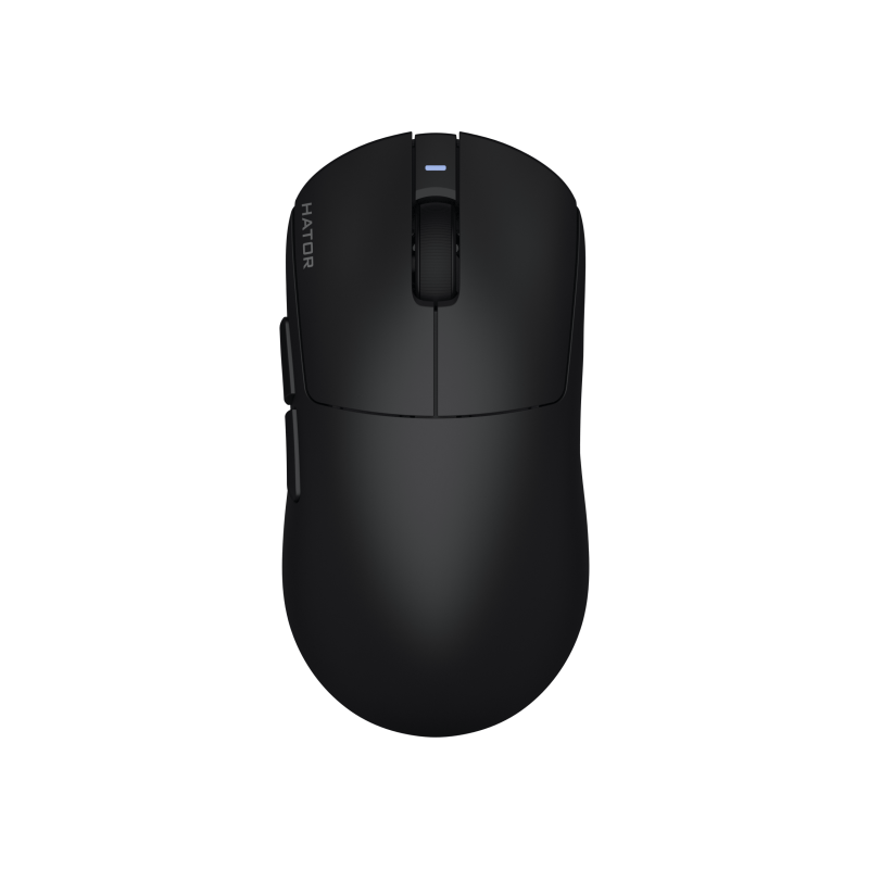 Mouse wireless Hator Quasar 3S ULTIMA 8K, senzor PixArt PAW3950, switch HATOR® Optical 100M, conectivitate 2.4GHz, bluetooth si USB, polling rate pana la 8000Hz, rezolutie maxima 30000 DPI, capacitate baterie 300 mAh, durata de viata baterie in modul wire