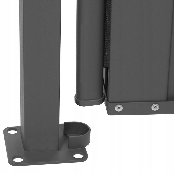 Paravan lateral pentru intimitate, extensibil, sistem fixare inclus, 160x300cm, gri inchis - 7