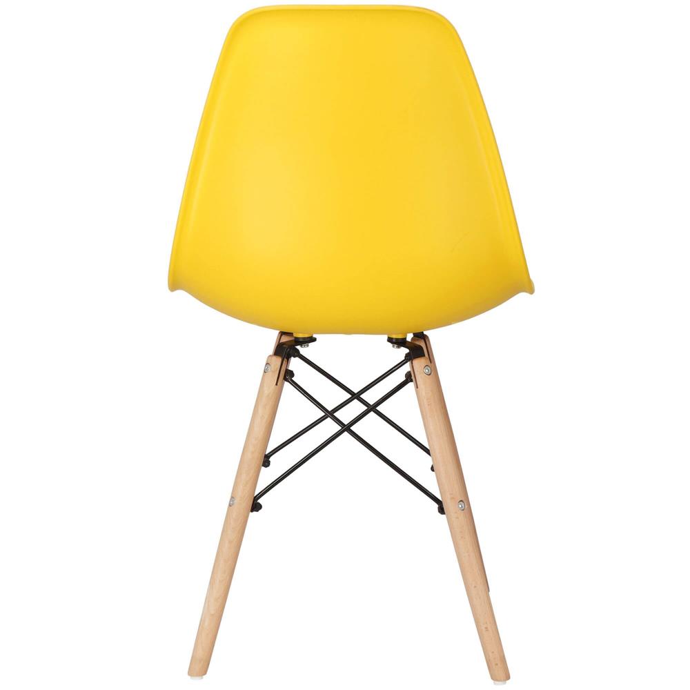 Scaun dining Scandinav pentru bucatarie, 38x42x82cm, galben