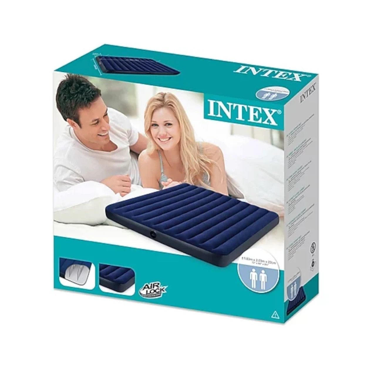 Saltea gonflabila Intex King Dura Beam, 203x183x25 cm