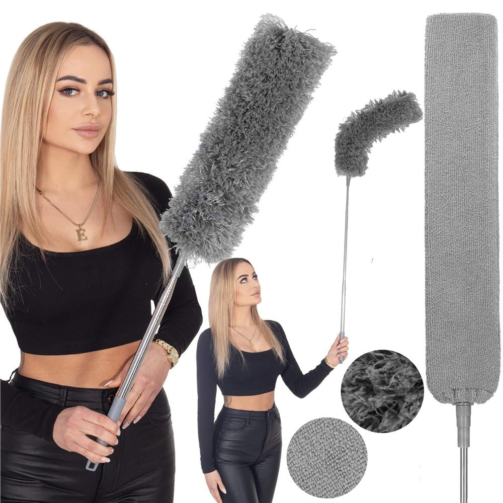 Pamatuf pentru praf cu coada telescopica pentru zone greu accesibile, 3 piese, 75-255 cm
