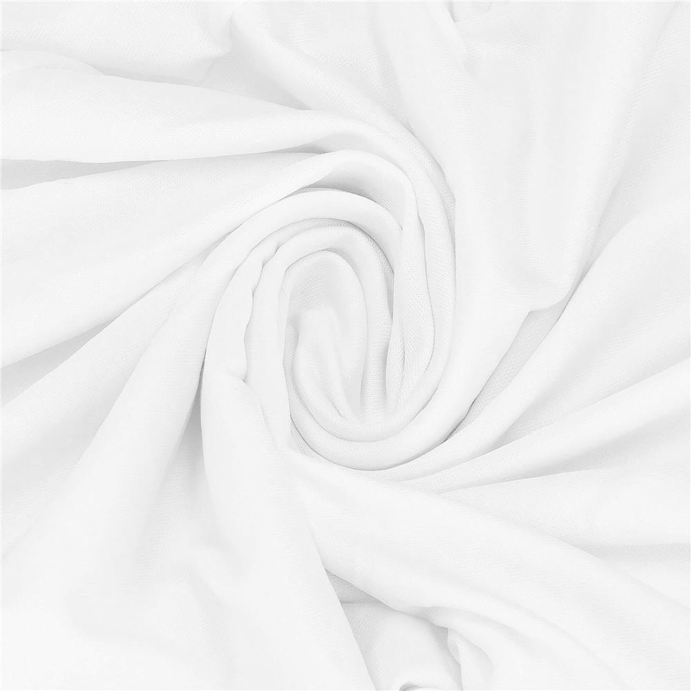 Set 4 huse pentru scaune de evenimente, marime universala, poliester si spandex, alb - 5