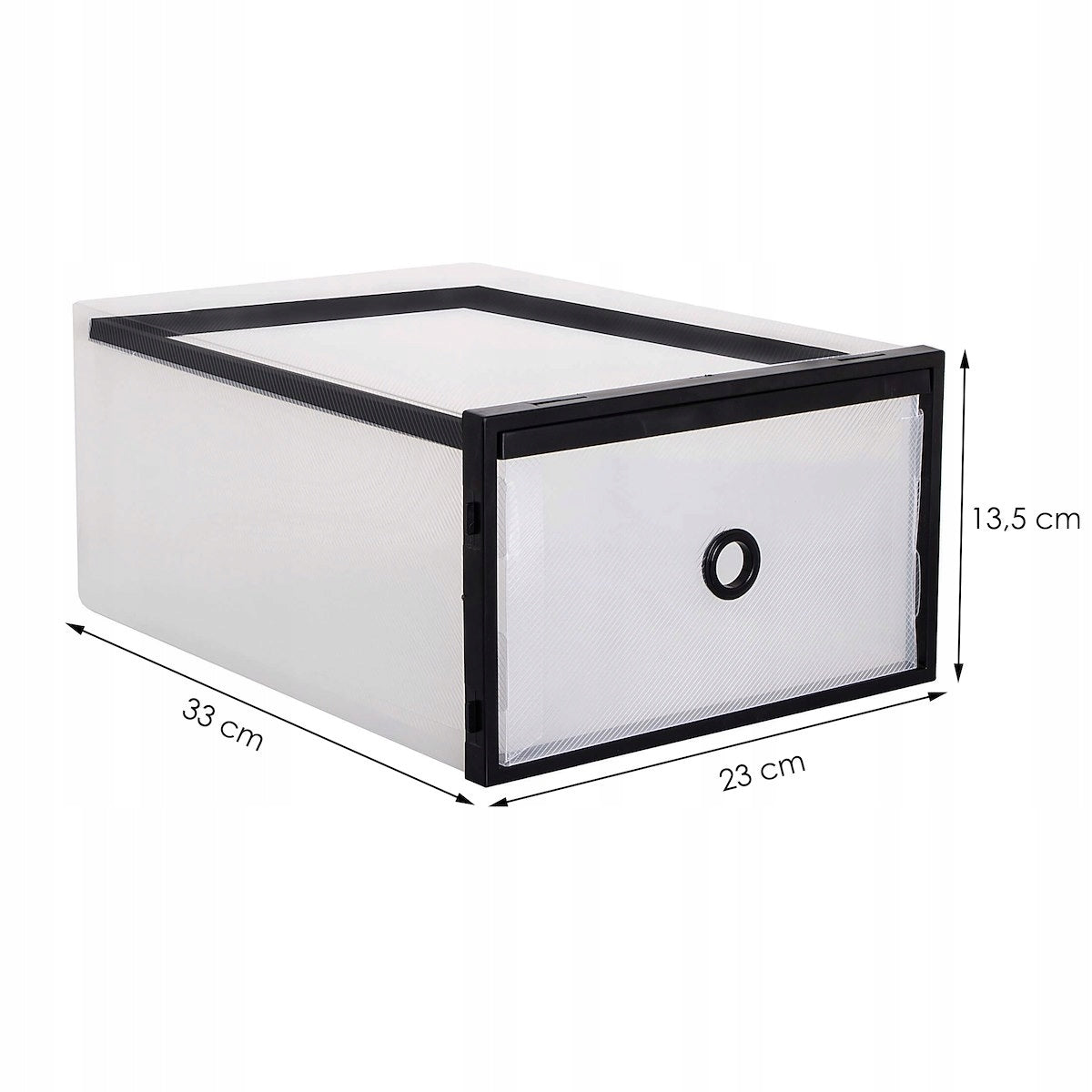 Set 10 cutii organizare pentru pantofi, 33x23x13, transparent