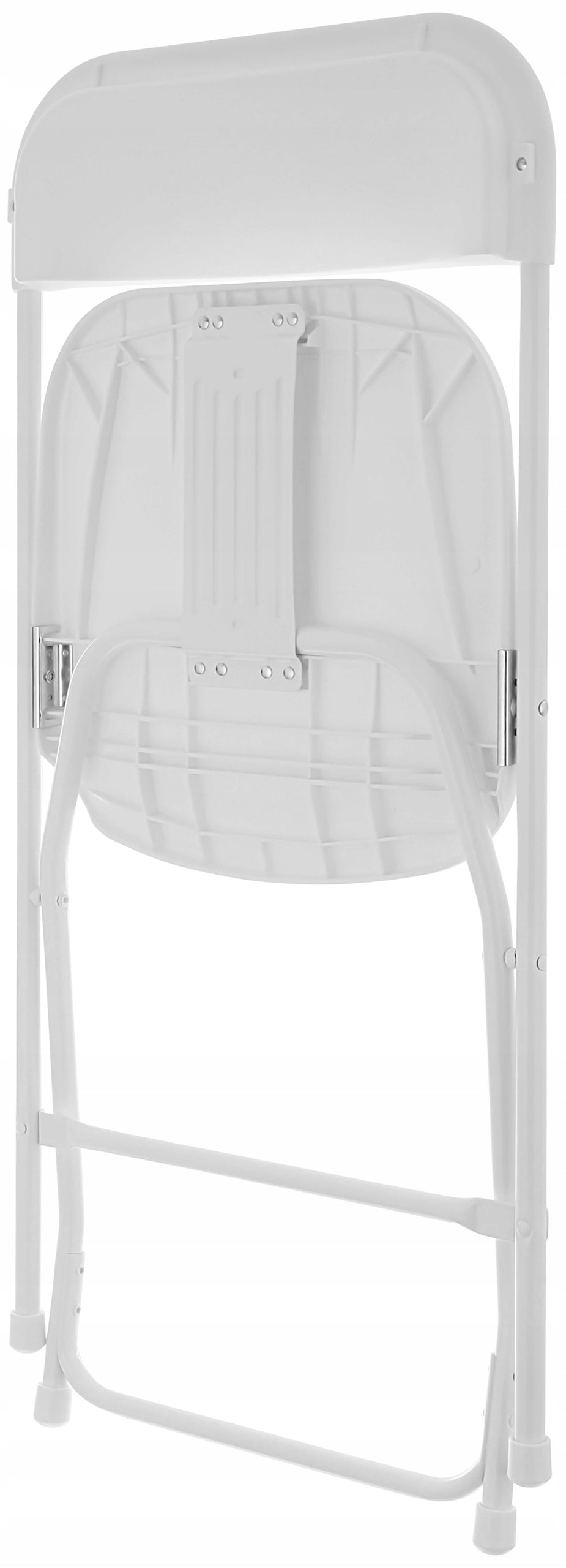 Set 2 scaune pliabile, structura otel cu sezut HDPE, 46x50x80cm, maxim 150kg, alb