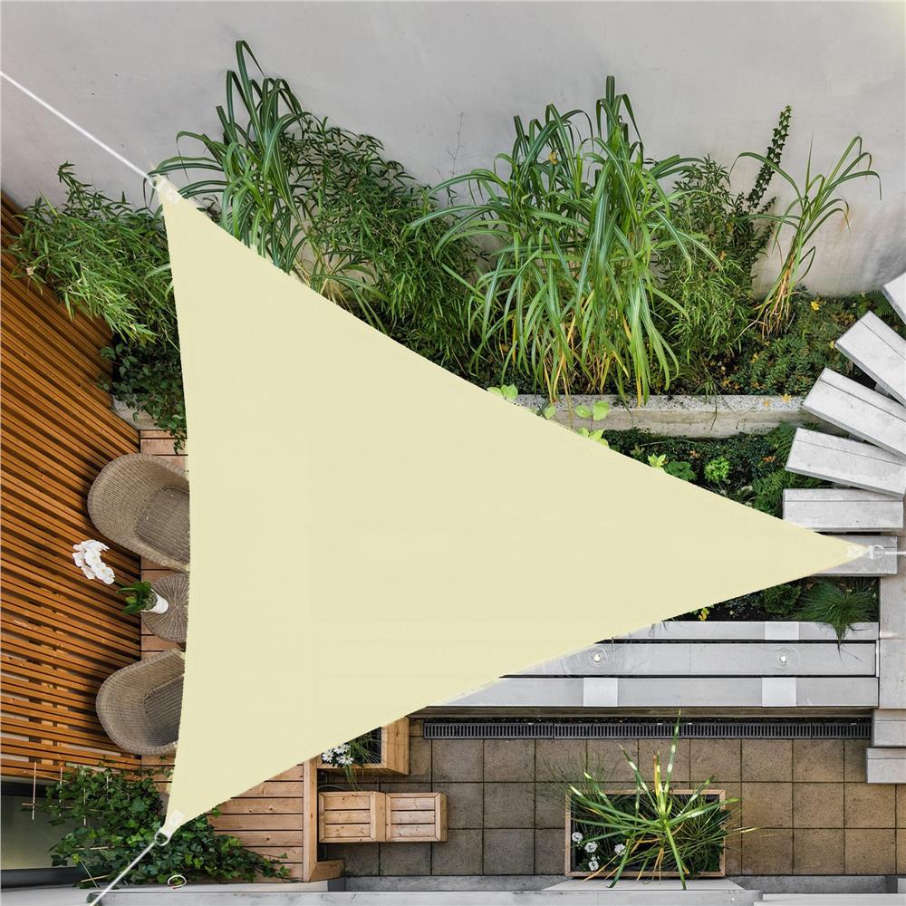 Copertina prelata de soare Sersimo SN116, triunghiulara, impermeabila cu protectie UV, 3x3x3m, ecru