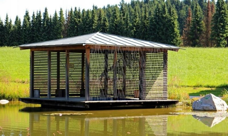 Furtun irigare terasa tip perdea cu vapori, instalatie modulara, 10 metri