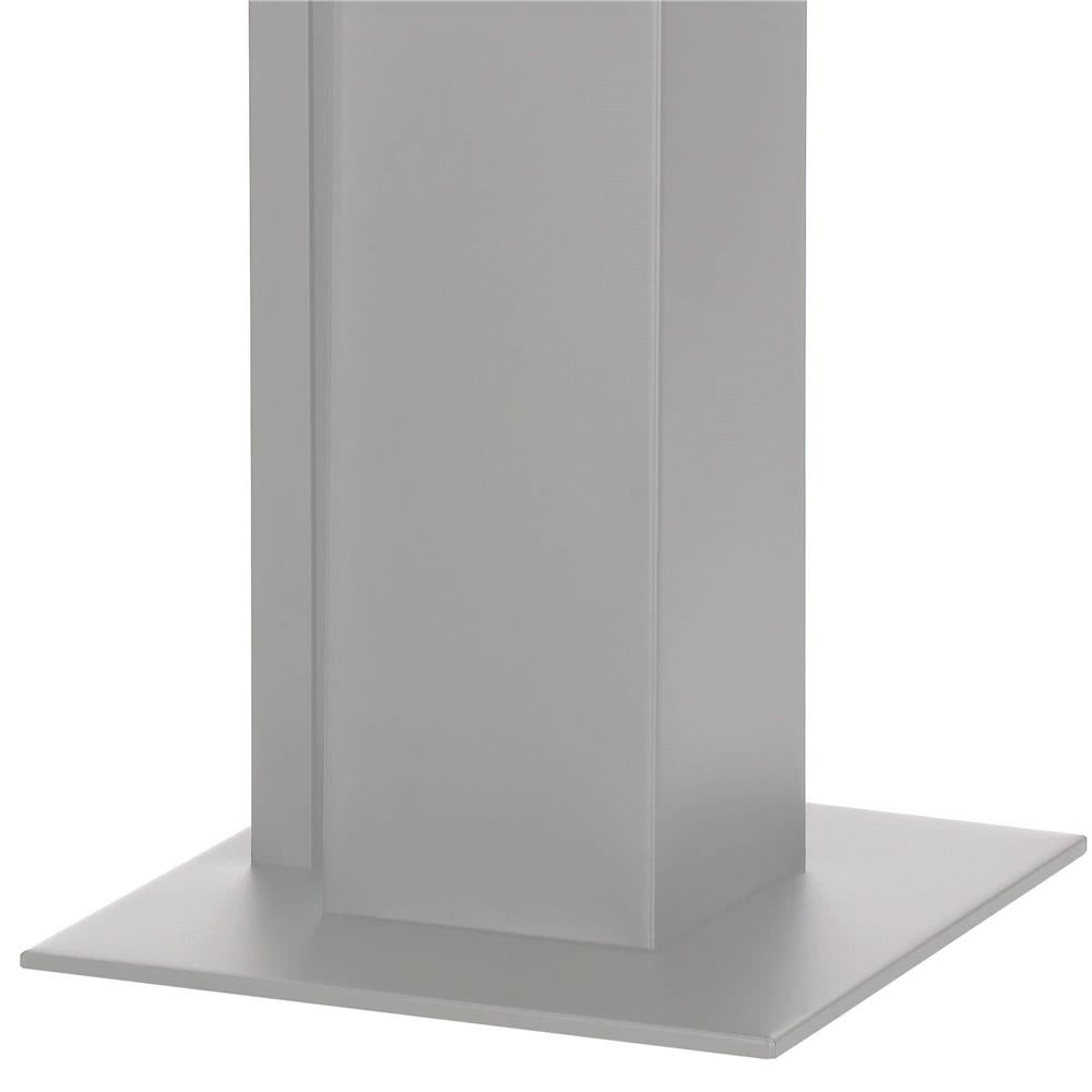 Stand cu perie WC si suport hartie igienica, metal, 79cm, gri