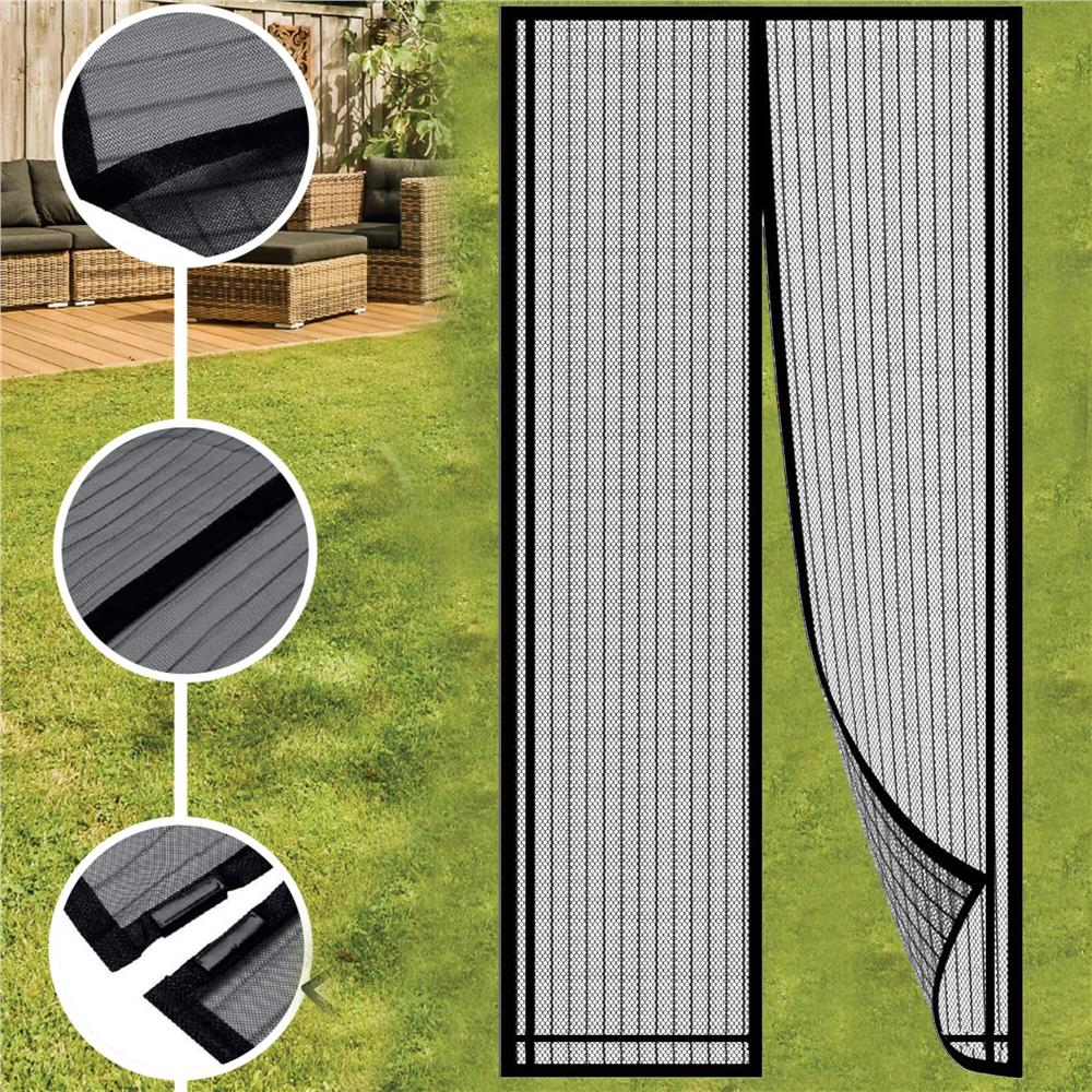 Plasa anti-insecte, inchidere magnetica, latime 80-100cm, inaltime 210-220cm, negru
