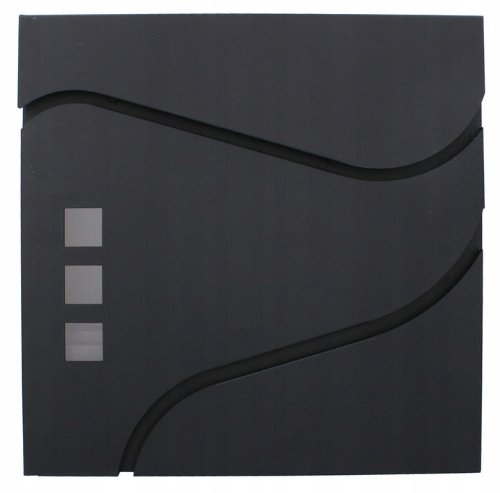 Cutie postala de exterior, pentru gard sau perete, din otel zincat, cu incuietoare, 37x11x37cm, gri inchis - 5