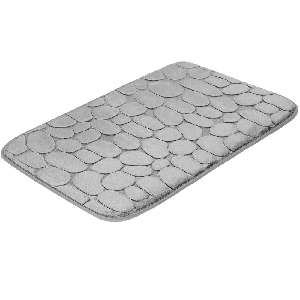 Covoras de baie antiderapant cu uscare rapida, 60x40 cm, gri