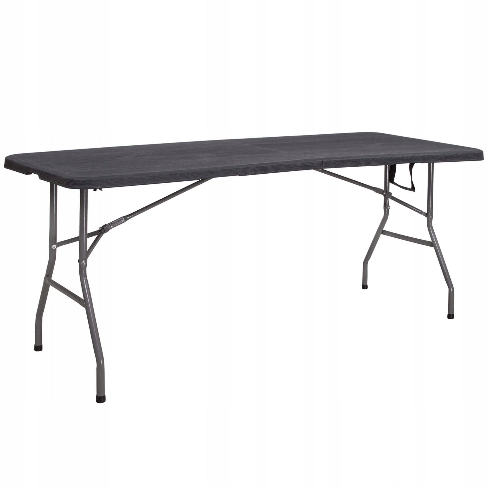 Masa dreptunghiulara pliabila multifunctionala, 1.8 m x 0.75 m x 0.75 m, neagra
