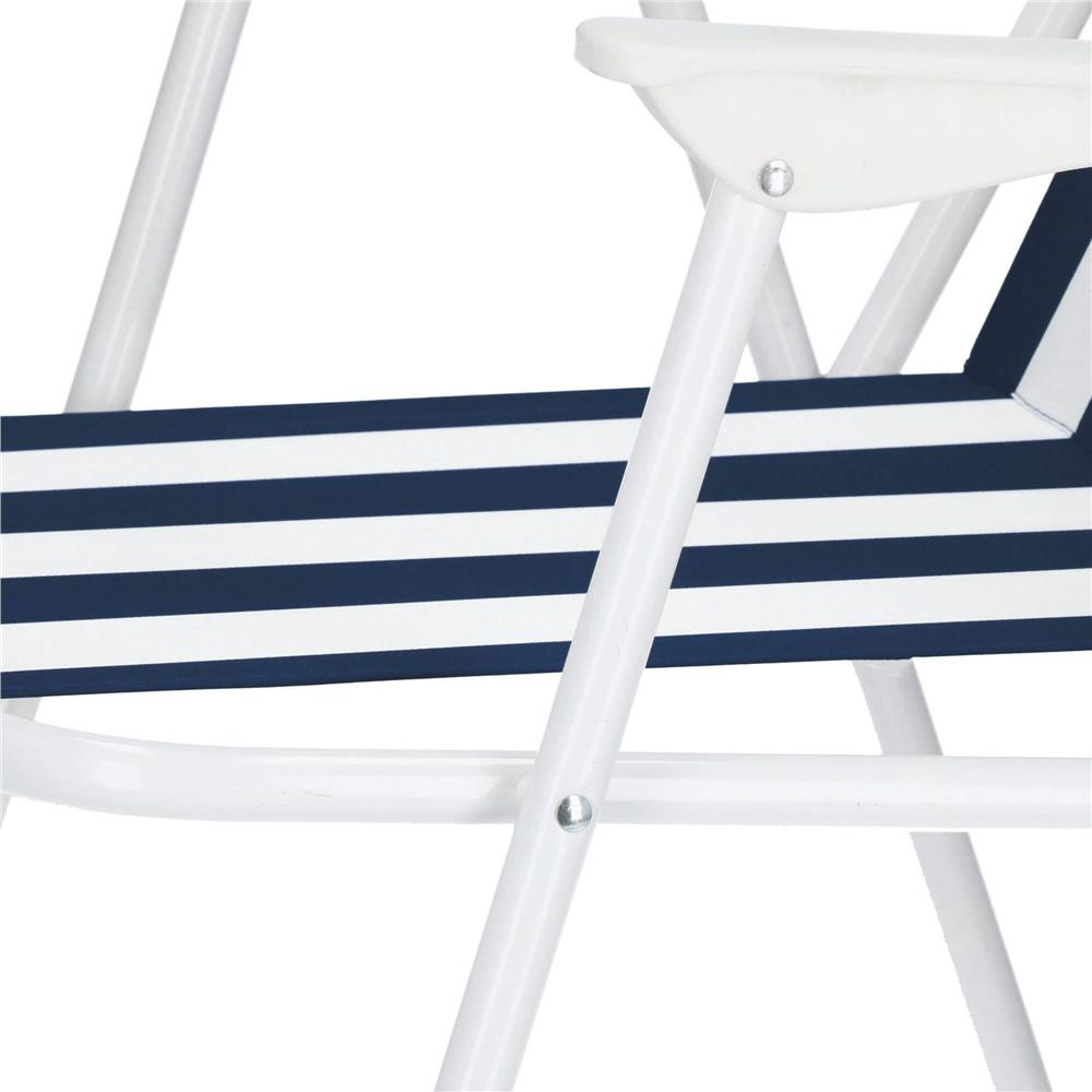 Scaun de plaja Sersimo GC050, pliabil, 100kg, 52x74cm, alb albastru
