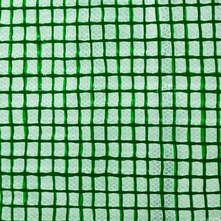 Sera de gradina, tip tunel cu cadru metalic, 300x600cm, 13 ferestre, verde, 18 mp