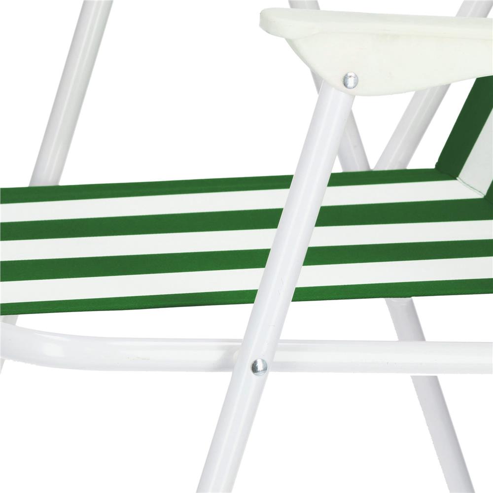 Scaun de plaja Sersimo GC051, pliabil, 100kg, 52x74cm, alb verde