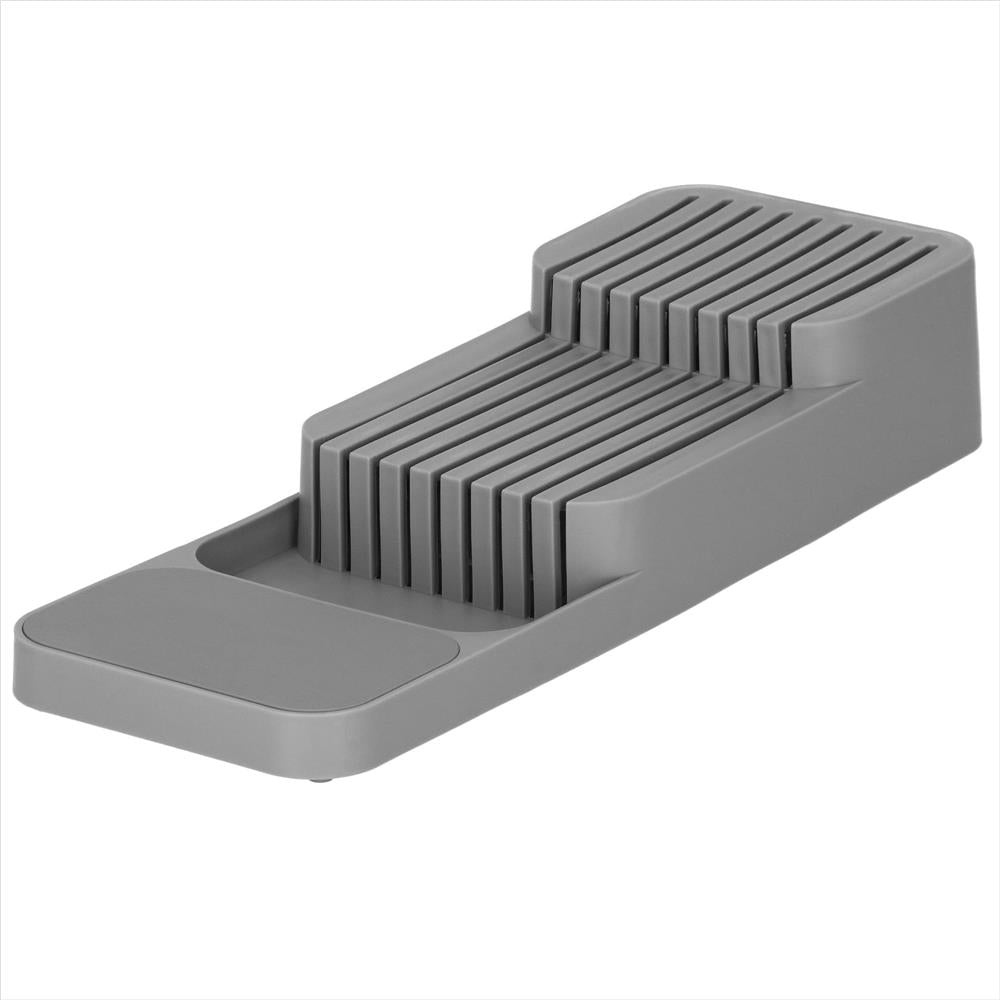 Organizator cutite pentru sertar, 9 compartimente, 40x14cm, gri