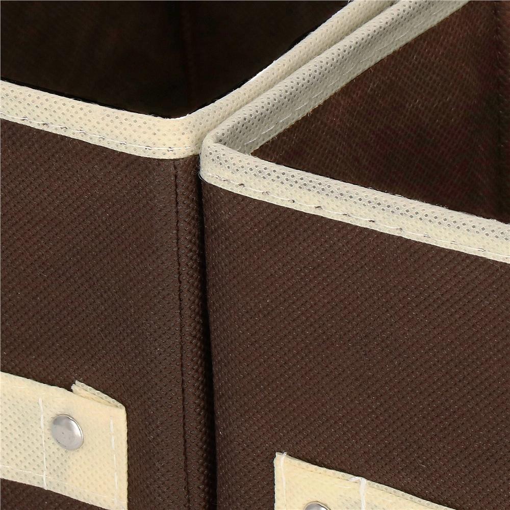 Organizator dulap tip lada cu 3 sertare, Sersimo, textil, maro si bej