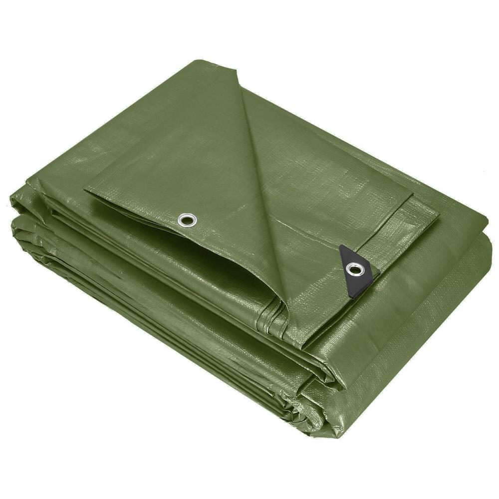 Prelata din polietilena impermeabila laminata, 120g/m2, 6x8m, verde