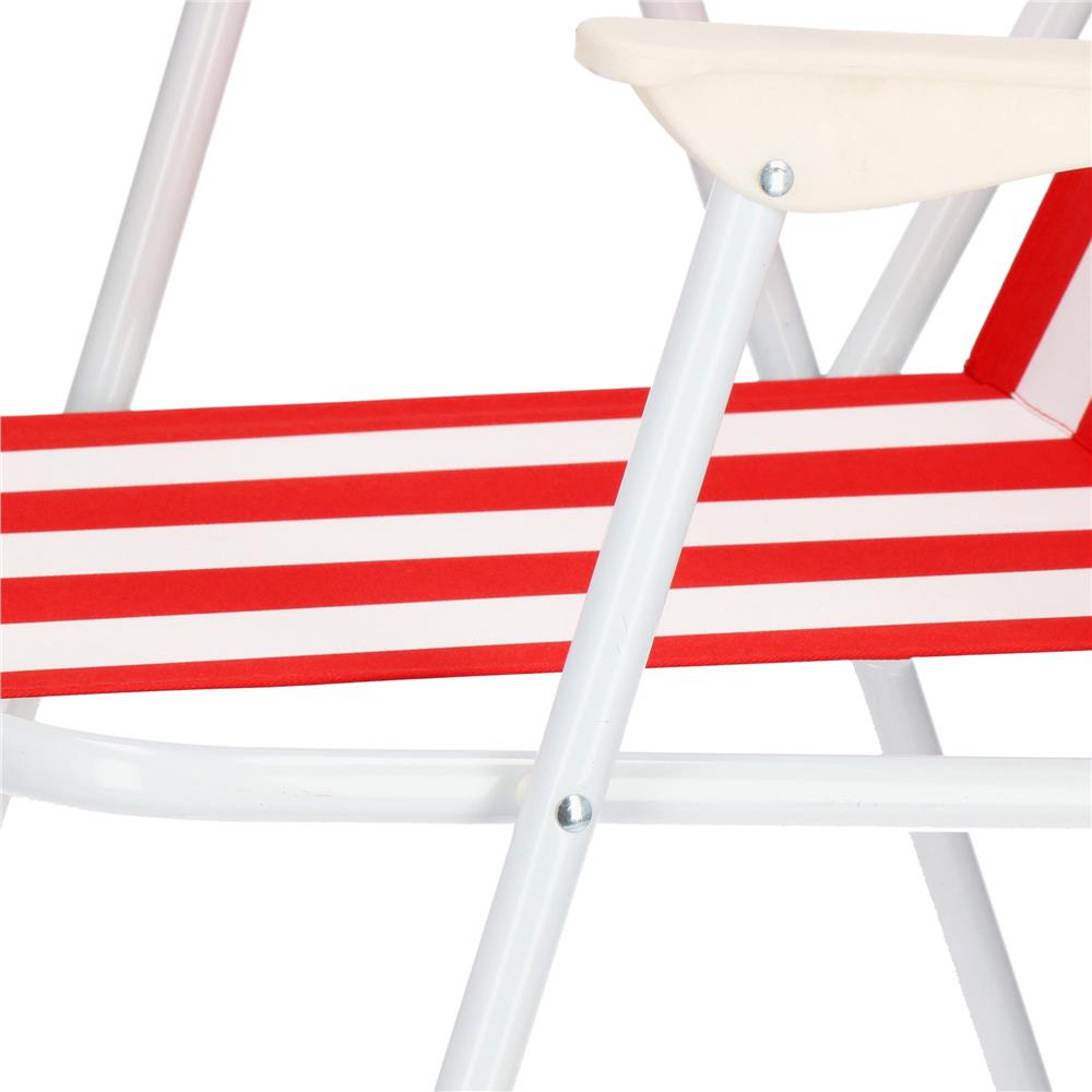 Scaun de plaja Sersimo GC052, pliabil, 100kg, 52x74cm, alb rosu