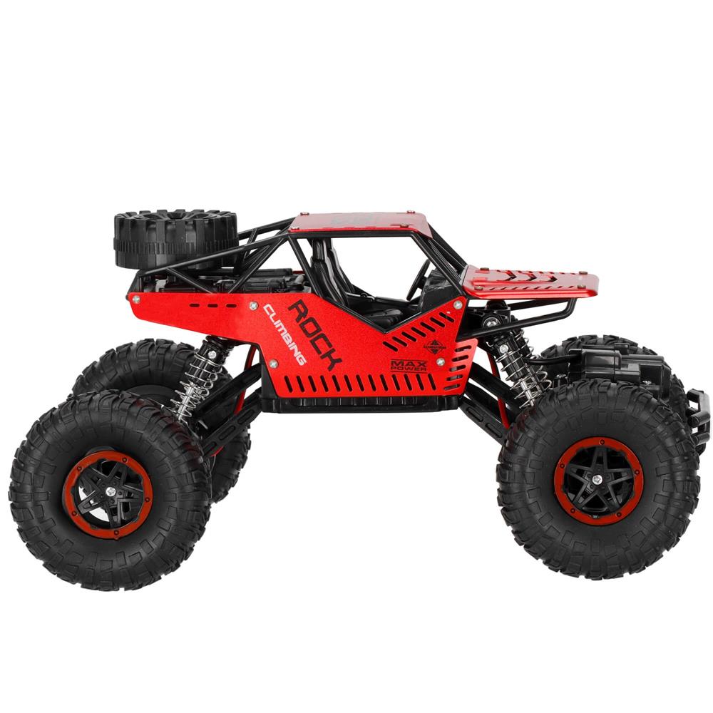 Masina Monster Truck Off-Road, 4x4, telecomanda, 26x14x17cm, rosu si negru