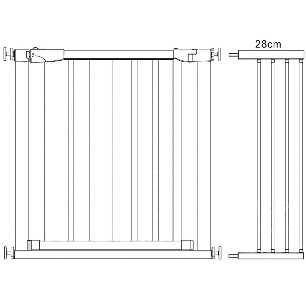 Poarta de siguranta Safety Gate pentru scari, ajustabila, din lemn cu structura otel, 103-110cm, negru maro - 7