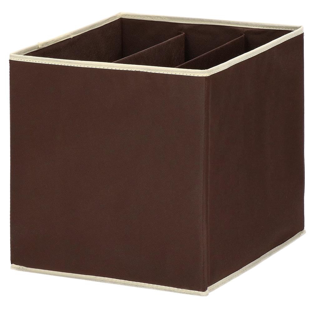 Organizator dulap tip lada cu 3 sertare, Sersimo, textil, maro