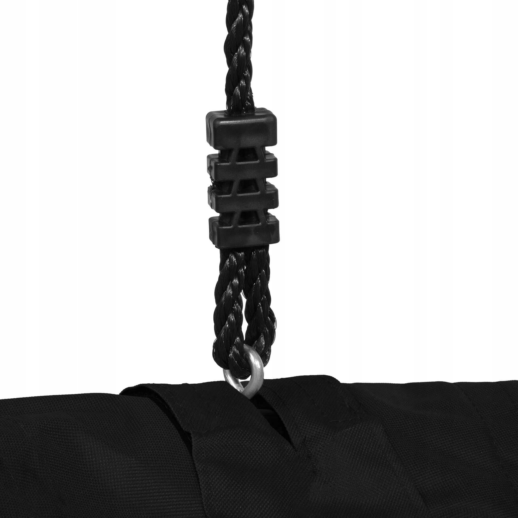 Leagan tip cuib Sersimo NS17, diametru 120cm, inaltime reglabila, pentru exterior, sarcina 180 kg, Negru