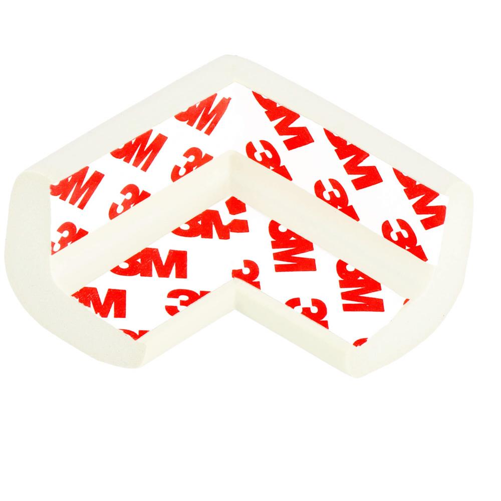 Set 10 protectii colturi pentru siguranta copii, 60x35mm, spuma EPE, crem