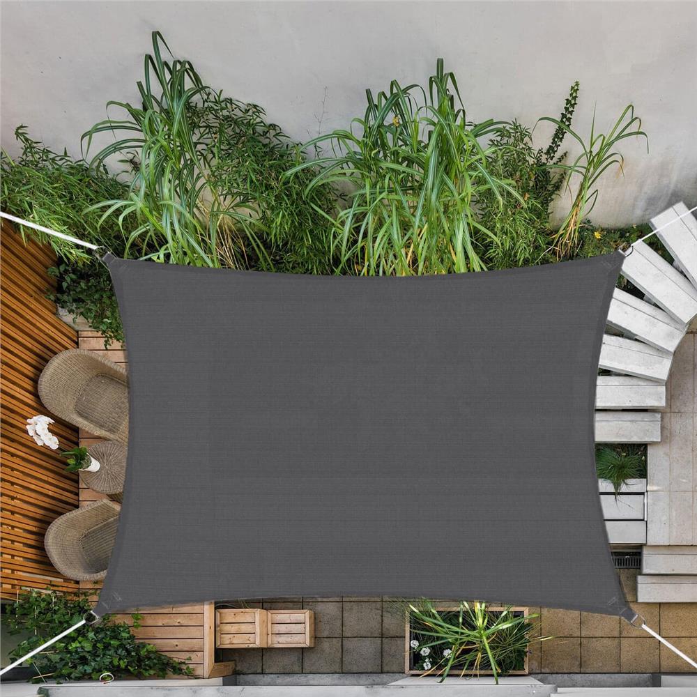 Copertina prelata de soare Sersimo SN163, dreptunghiulara, impermeabila cu protectie UV, 5x3m, gri inchis