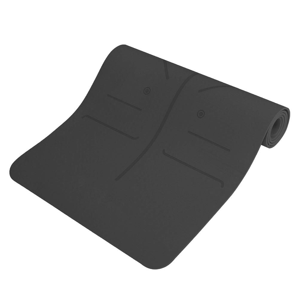 Saltea pentru antrenament, yoga, fitness, aerobic, pilates, exercitii la sol, 183x61cm, negru