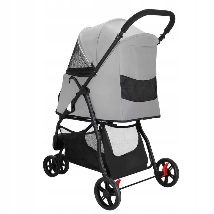 Carucior pentru transport animale, sarcina 15 kg, pentru caini si pisici