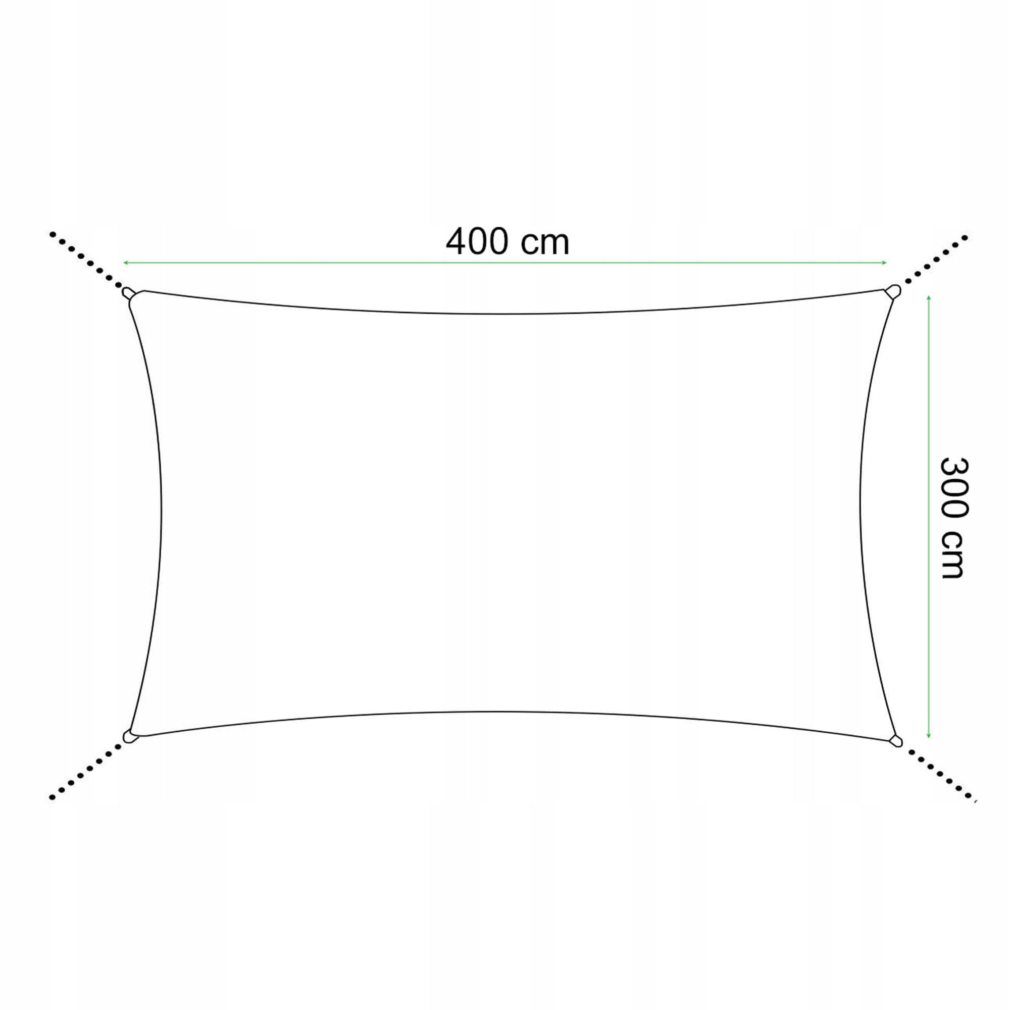 Copertina prelata de soare Sersimo SN146, dreptunghiulara, impermeabila cu protectie UV, 4x3m, gri