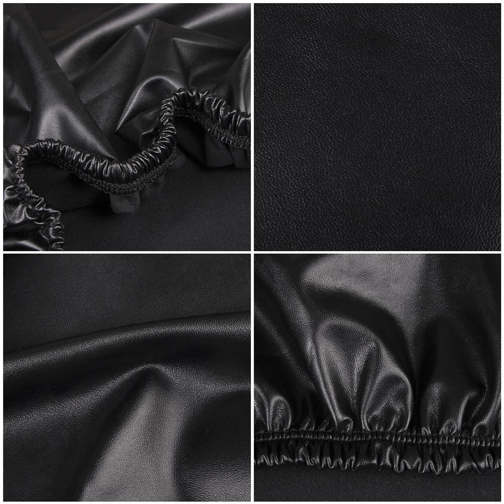 Husa universala pentru scaun, marime universala, poliester si spandex, 45 x 60 cm, imiatie piele negru