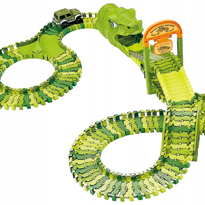 Circuit masinute Dinosaur Park, cu 320 de piese, pista configurabila