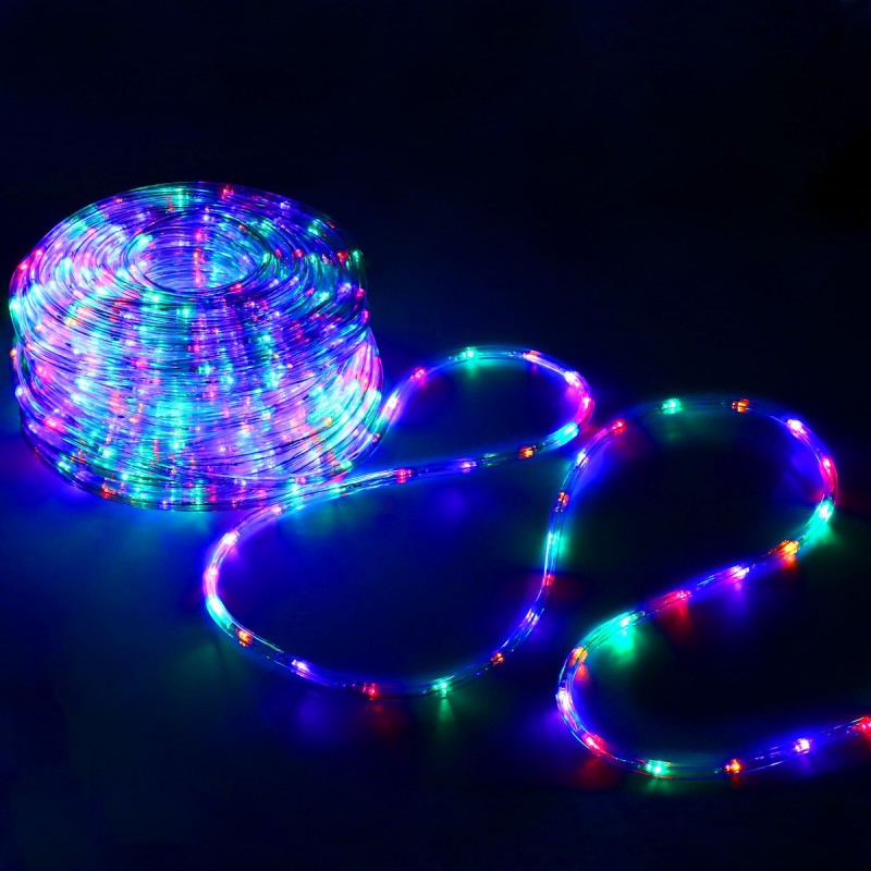 Instalatie tub furtun luminos pentru Craciun, 720 LED-uri, 30m, multicolor