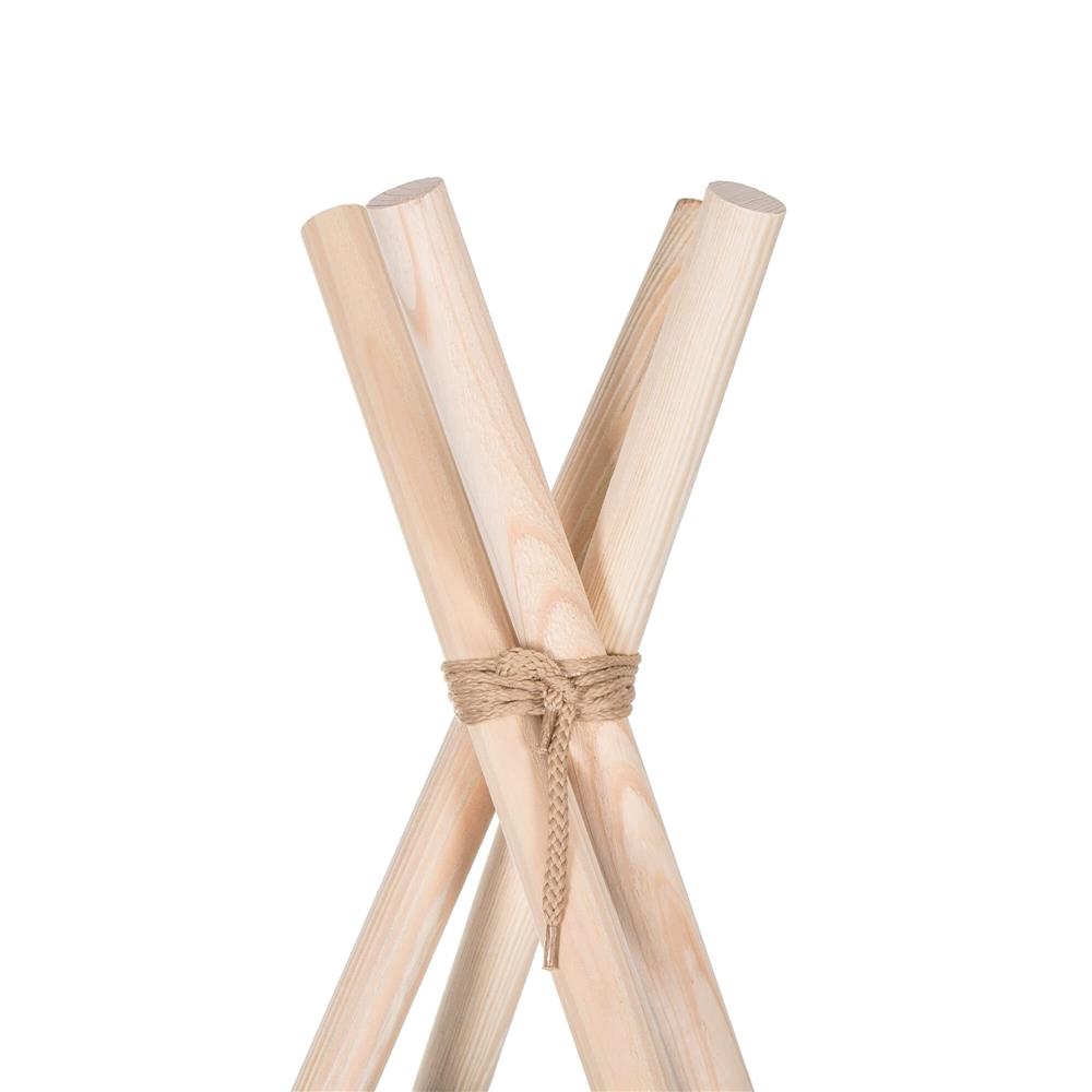 Cort copii Sersimo stil indian Teepee Tent cu fereastra, alb roz zig zag